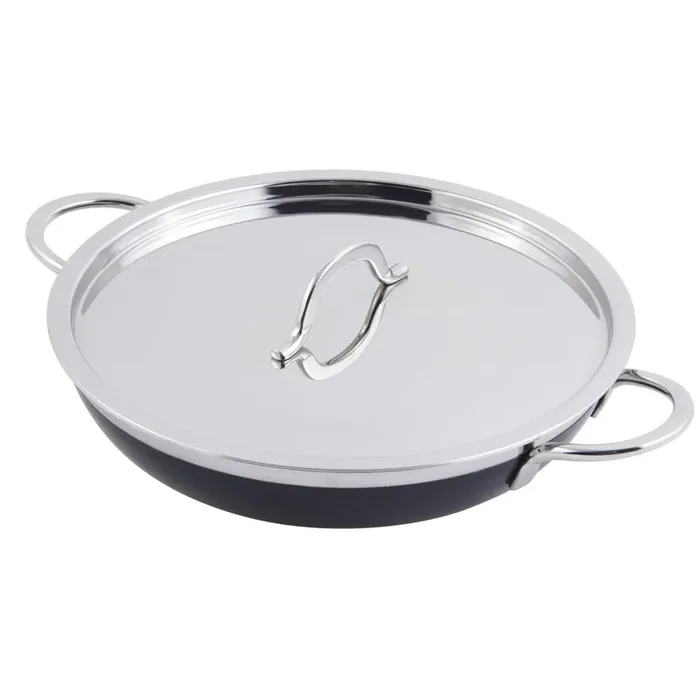 Bon Chef 60306BLACK Stainless 3 Qt. 4 Oz. Casserole Pan with Cover