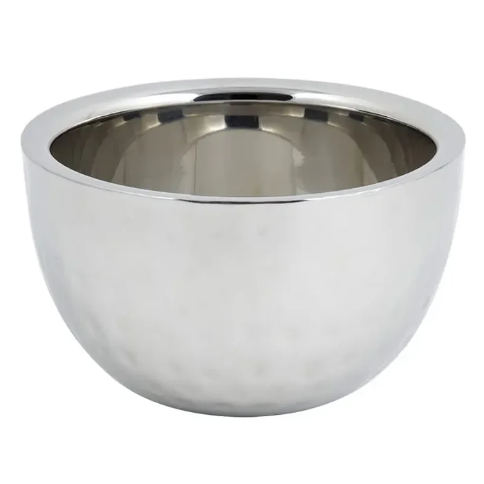 Bon Chef 61258 Hammered Stainless Double Wall 1.25 Qt. Serving Bowl