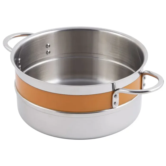 Bon Chef 62301NC ORANGE 3.3 Qt. Single Wall Pot with Handles