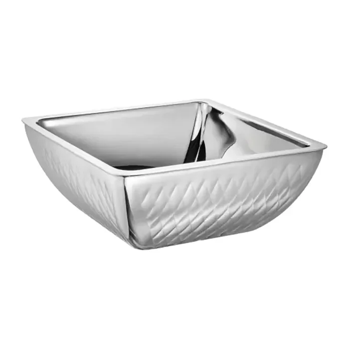 Bon Chef 9332DI Cold Wave S/S 3 Quart Insulated Diamond Square Bowl