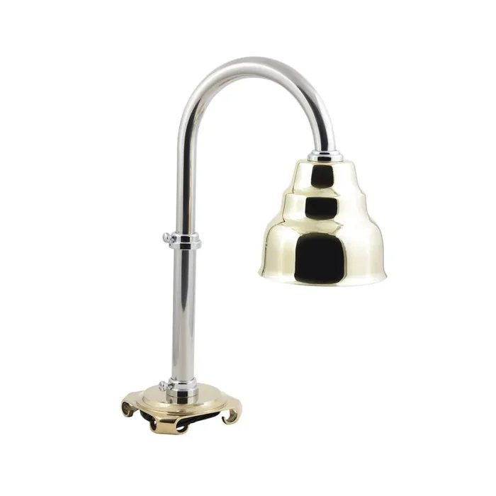 Bon Chef 9686 Brass Adjustable Height Portable Heat Lamp
