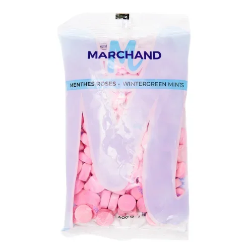 Bonbons durs à la menthe rose 400 g