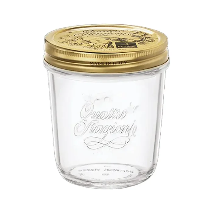 Bormioli Rocco 4951Q534 10.75 Ounce Glass Jar with Metal Lid – 12 / CS