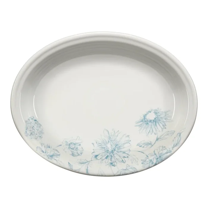 Botanical Floral 11 5/8 Inch Medium Oval Serving Platter