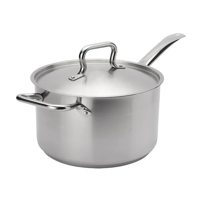 Browne Foodservice 5734035 Elements S/S 5.3 quart Sauce Pan with Cover