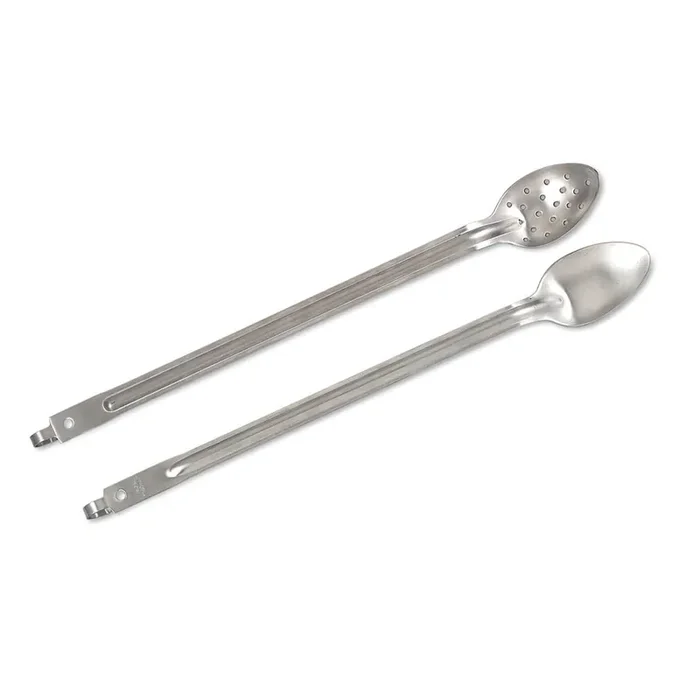 Browne Foodservice 85943 S/S 21″ Spoon with Hook Handle