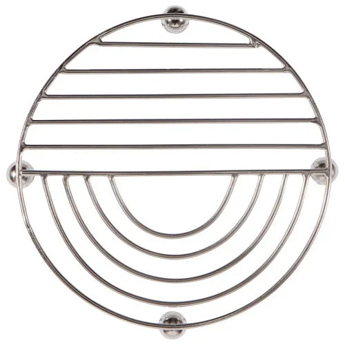 Brushed Steel Sunup Metal Trivet 8″