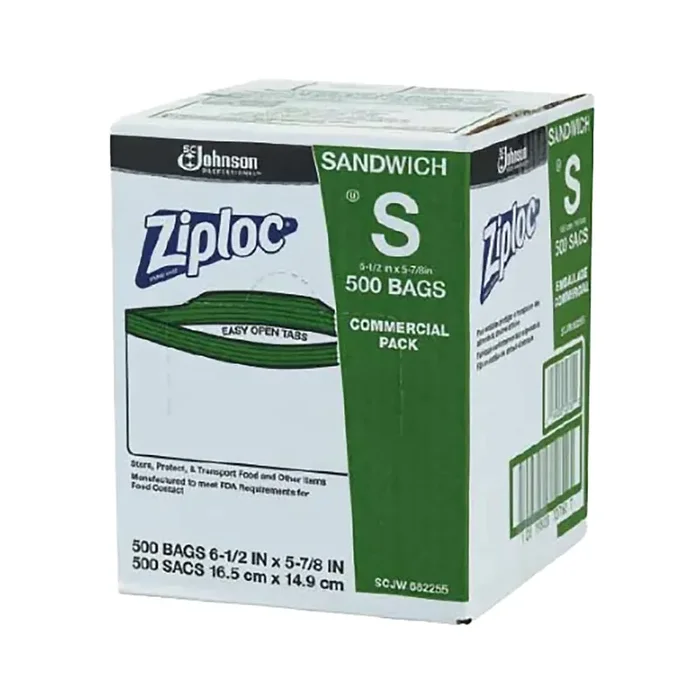 Bunzl 100-1980070762-7 6.5 x 5.9 in Reclosable Sandwich Bag – 500 / CS