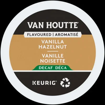 Café vanille noisette décaféiné boîte de 24 – Van Houtte
