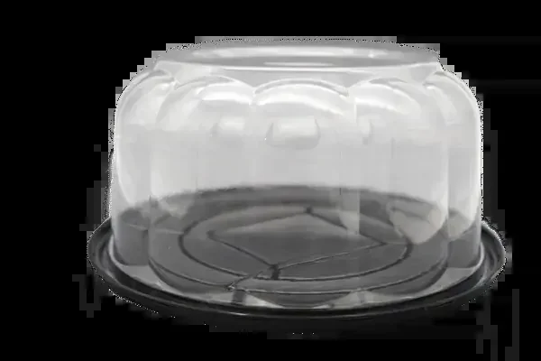 CAKE TRAY/DOME COMBO, 10″, BLACK BASE, HIGH DOME (LT1155B)