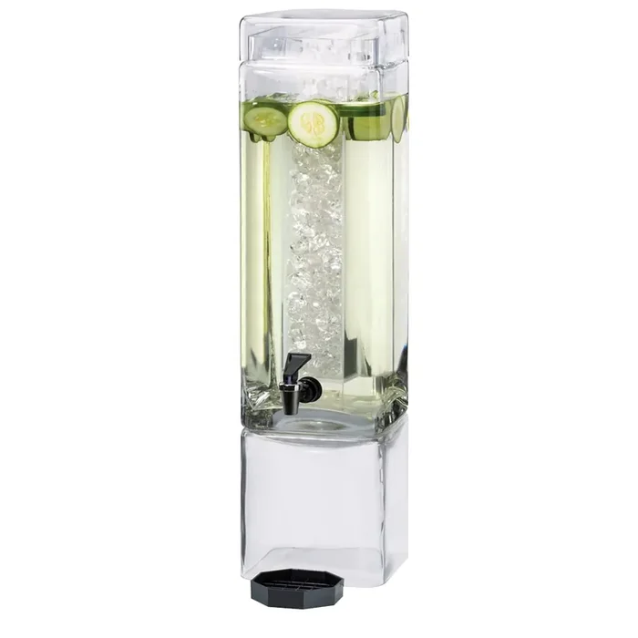 Cal-Mil 1112-3 Square 3 Gallon Glass Beverage Dispenser
