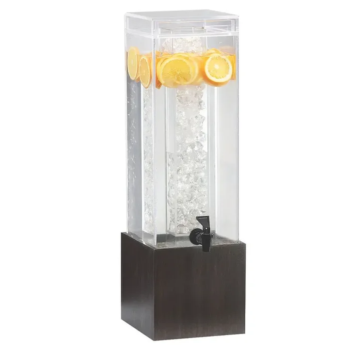 Cal-Mil 1527-3-96 3 Gallon Squared Midnight Acrylic Beverage Dispenser