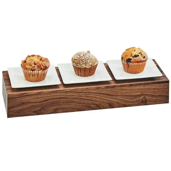 Cal-Mil 166-3-78 Mid-Century 20 x 7 x 3″ Walnut Riser