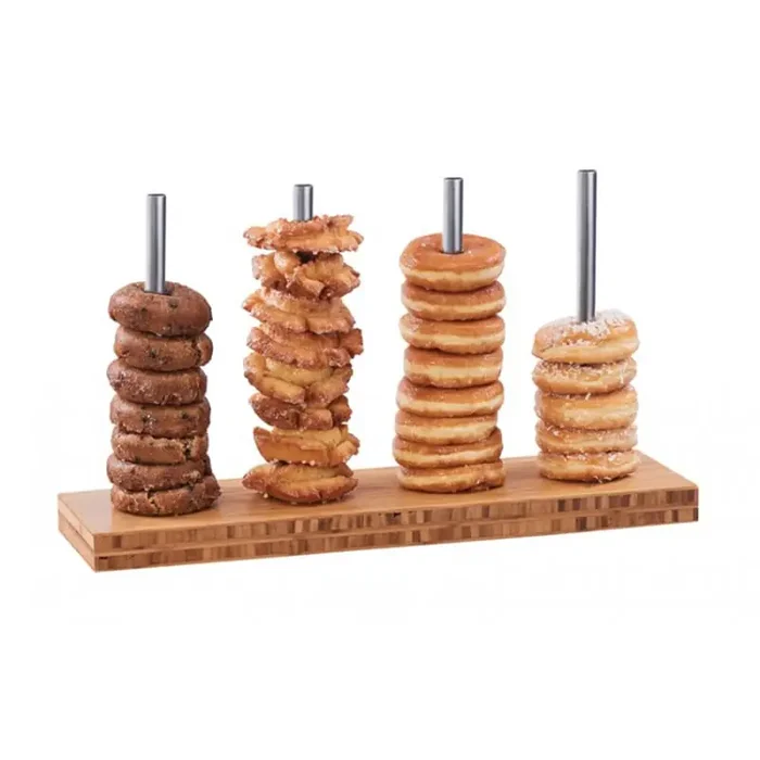 Cal-Mil 22008-4-60 25 x 7 x 13″ Donut / Bagel Bamboo Display