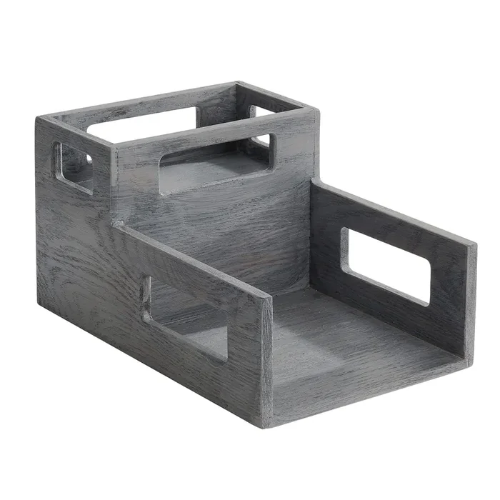 Cal-Mil 22068-83 Ashwood 2-Compartment Napkin/Plate Holder