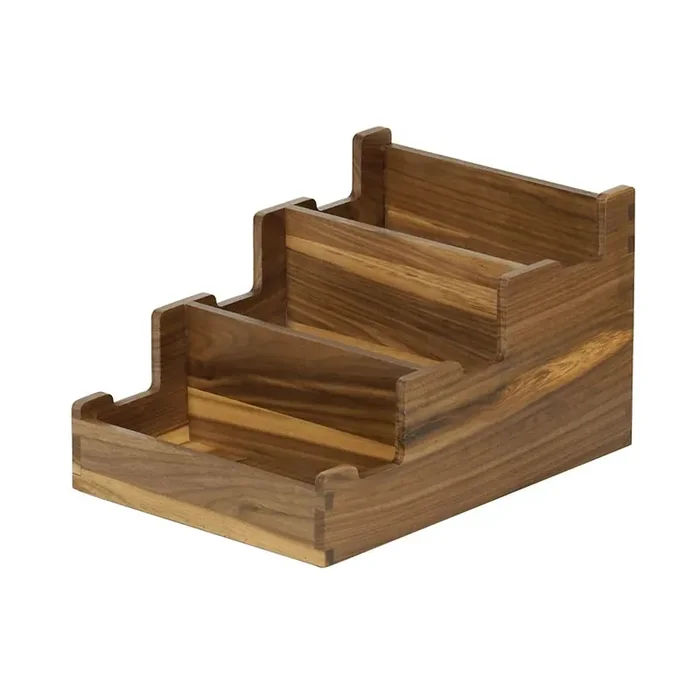 Cal-Mil 23186-78 Walnut 12 x 10 x 3″ 3 Section Flatware Holder