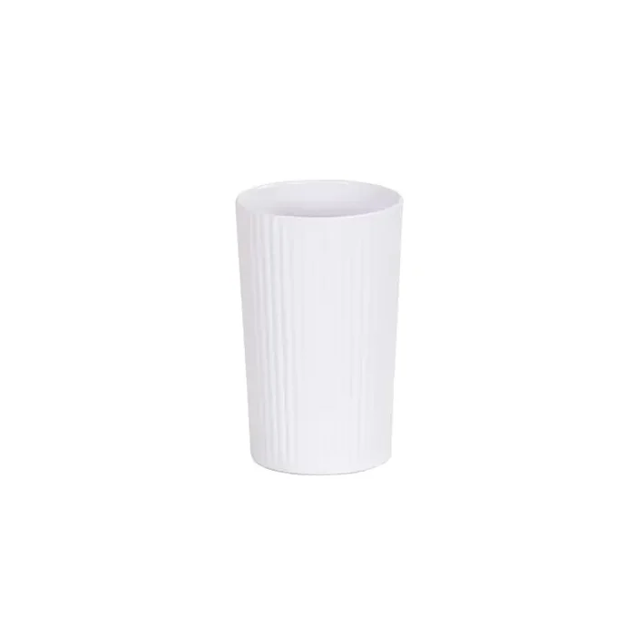 Cal-Mil 24020-4-15 Melamine White 3.75″ x 6″H Ribbed Crock
