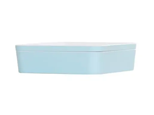 Cal-Mil 24131-10-127 10.5″ Square Bento Box- Blue 3/Case