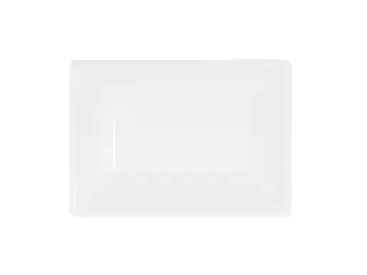 Cal-Mil 24201-57-15 5X7 Rect Plate – White 6/Case