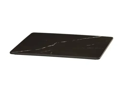 Cal-Mil 24408-12-124 Black Marble 12″ Square Tray
