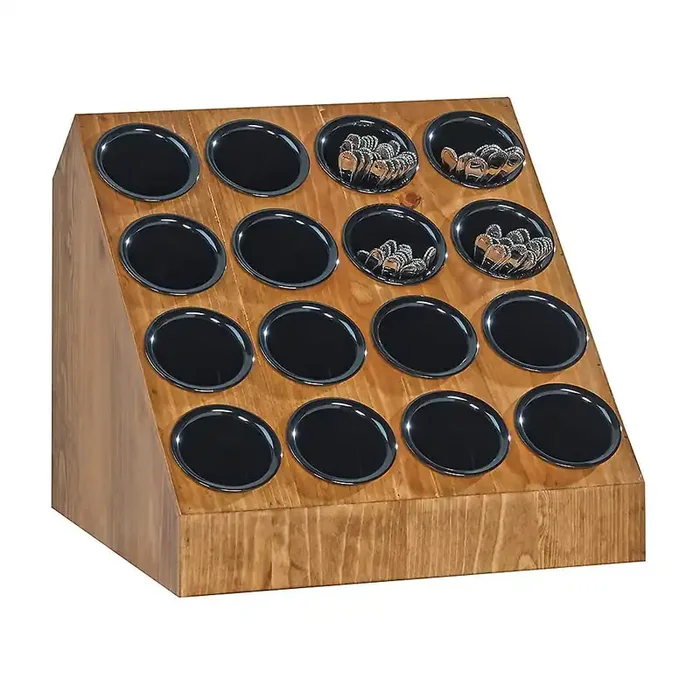 Cal-Mil 3423-16-99 Madera 16 Compartment Utensil Display
