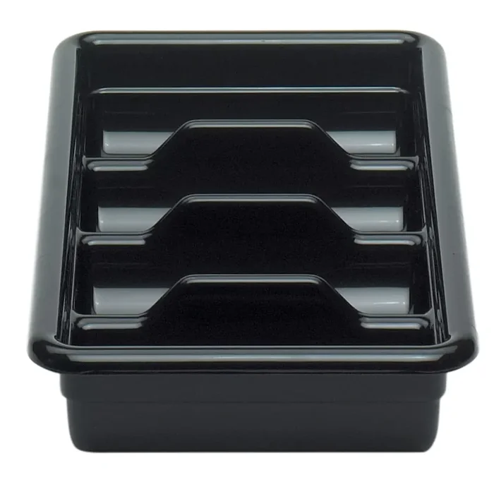 Cambro 1120CBR110 Black 4-Compartment Regal Cambox Bus Box