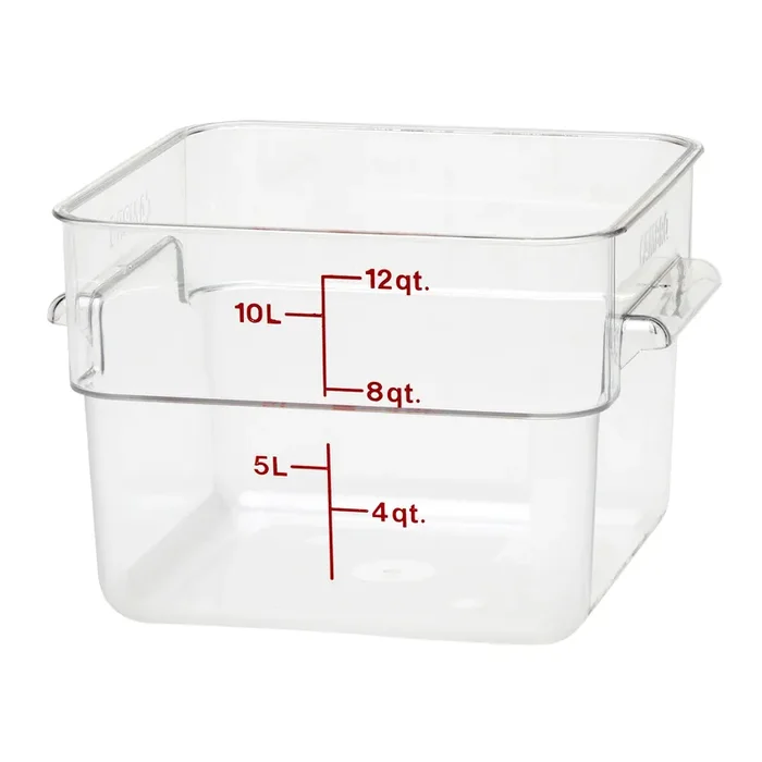 Cambro 12SFSCW135 Clear Camwear CamSquare 12 Qt. Container