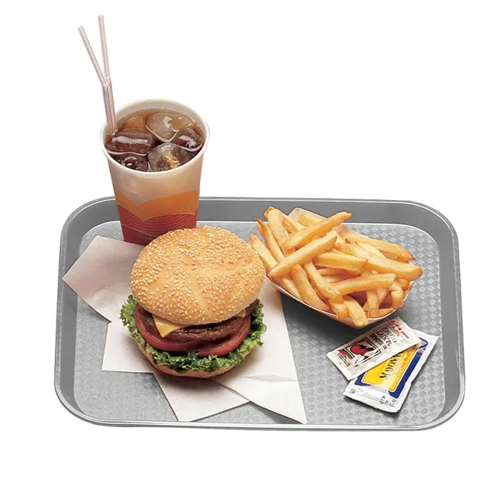 Cambro 1418FF107 Pearl Gray 14″ x 18″ Fast Food Tray – Dozen