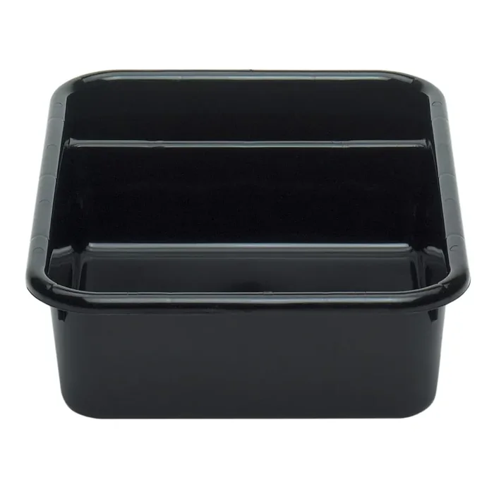 Cambro 1621CBP110 Black Poly 2-Compartment Cambox Bus Box