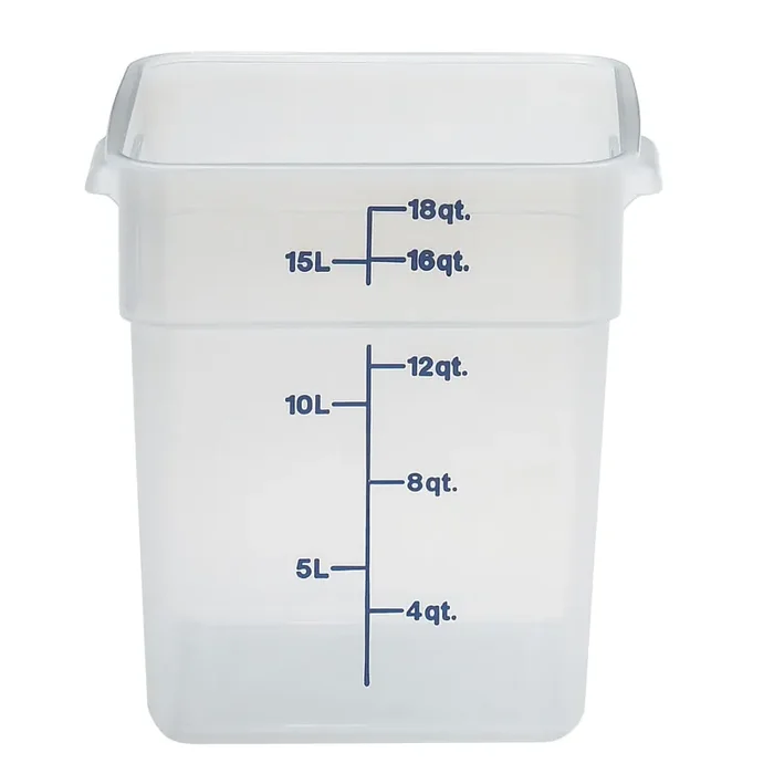 Cambro 18SFSPP190 Translucent Camwear CamSquare 18 Qt. Container