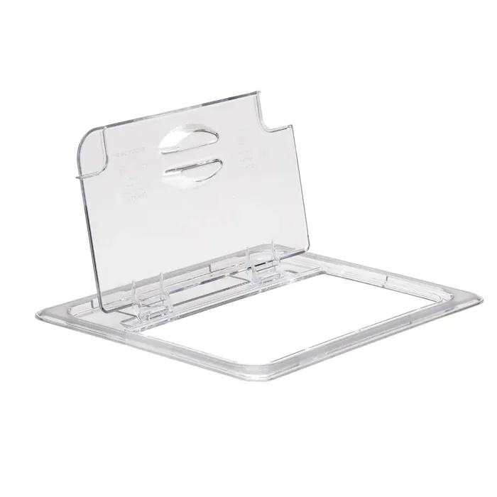 Cambro 20CWLN135 Camwear Clear Half Size Notched Food Pan FlipLid