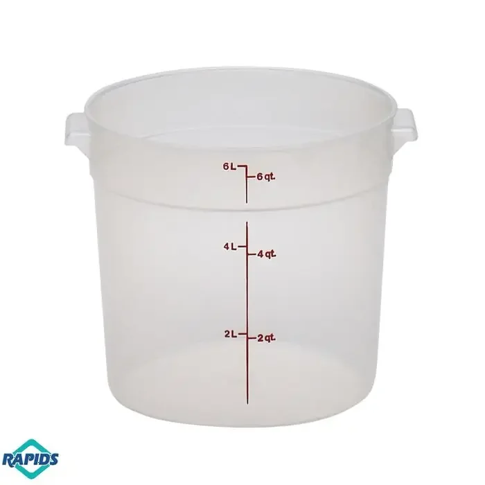 Cambro 6 Qt Translucent Round Food Storage Container RFS6PP190