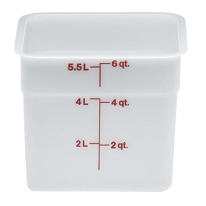 Cambro 6SFSP148 White Camwear CamSquare 6 Qt. Container