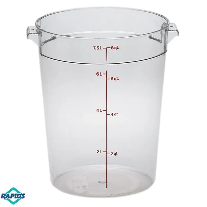 Cambro 8 Qt Clear Round Storage Container RFSCW8135