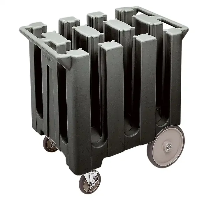 Cambro DC575110 Black Poker Chip Style Dish Caddy with 6 Columns