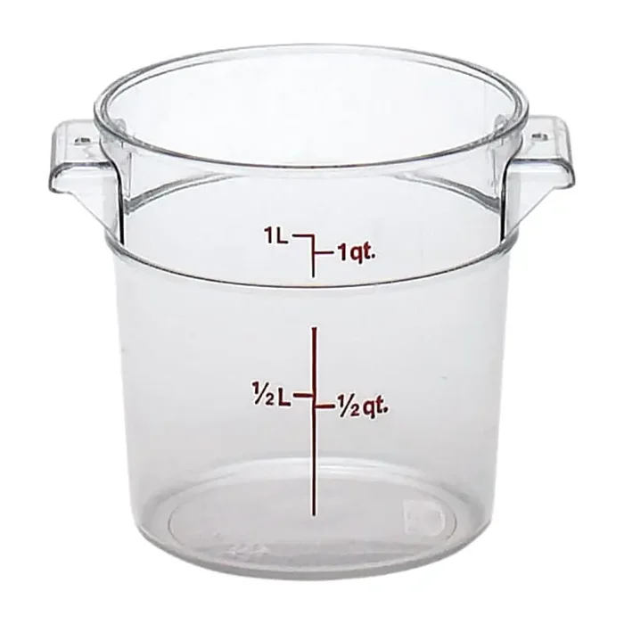 Cambro RFSCW1135 Camwear Clear Round 1 Qt Storage Container
