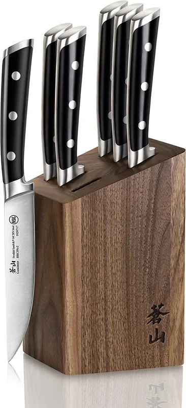 Cangshan TS Series Swedish Sandvik 6-piece Steak Knife Block Set