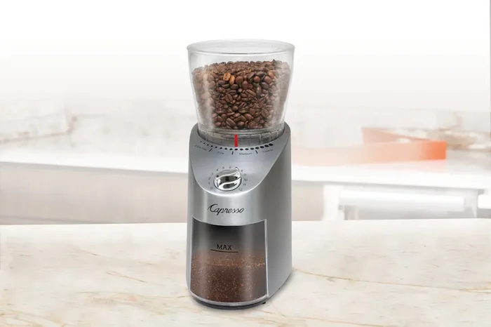 Capresso Infinity Plus Conical Burr Grinder – Stainless Steel