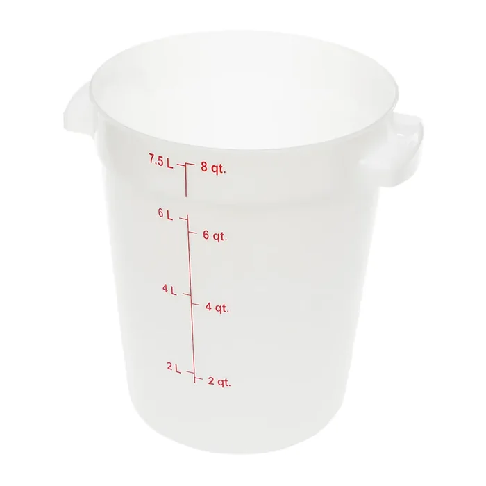 Carlisle 1097602 White 8 Quart Round Storage Container