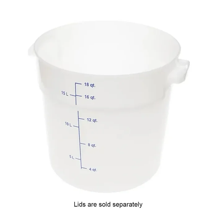 Carlisle 1097802 White 18 Qt. Food Storage Container