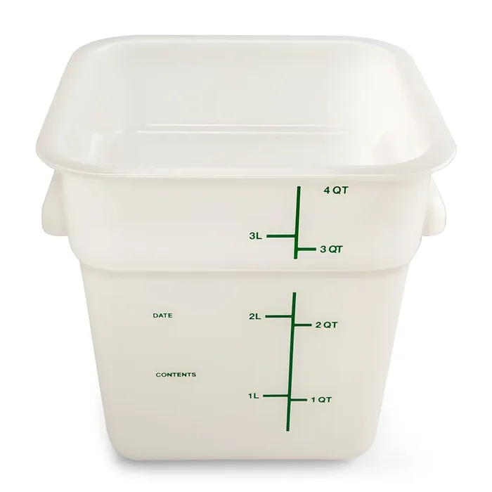 Carlisle 11961PE02 Squares White Polyethylene 4 Qt. Storage Container