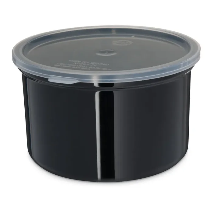 Carlisle 31603 Classic 1.5 Qt. Black Crock with Lid