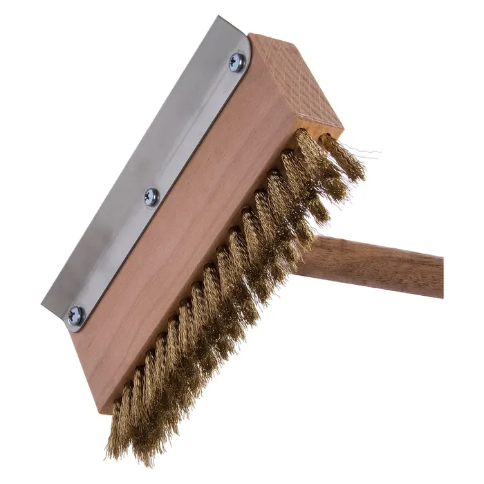 Carlisle 4152000 42″ Oven Brush and Scraper with Brass Bristles