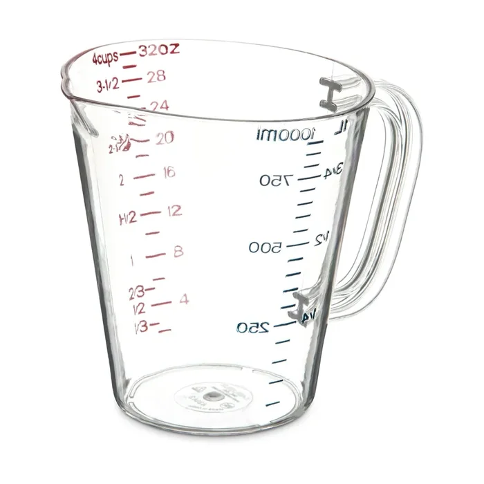 Carlisle 4314307 1-Quart Clear Measuring Cup