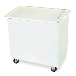 Carlisle BIN2702 27 gal Mobile Ingredient Bin – Polyethylene, Clear/White