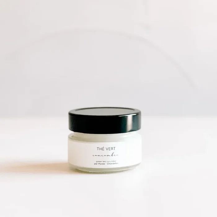 Chandelle de soya Thé vert et concombre 106ml – Marée Chandelles