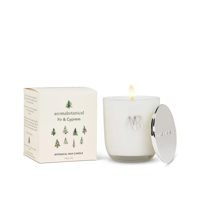 Chandelle Sapin et cyprès 140 g – Aromabotanical