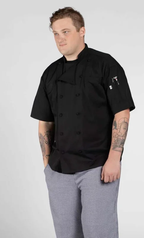 Chef Coat Aruba Pro Vent Black (Large)