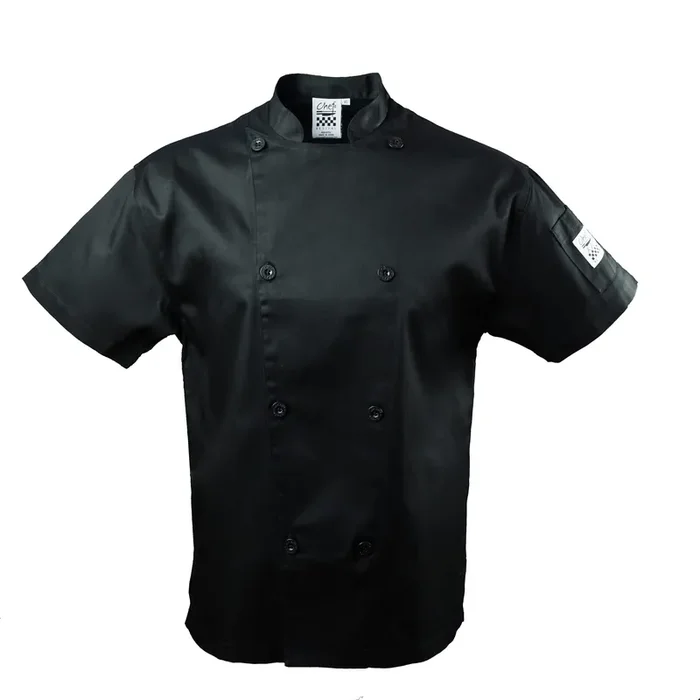 Chef Revival J005BK-S Knife & Steel Short Sleeve Small Chef Coat