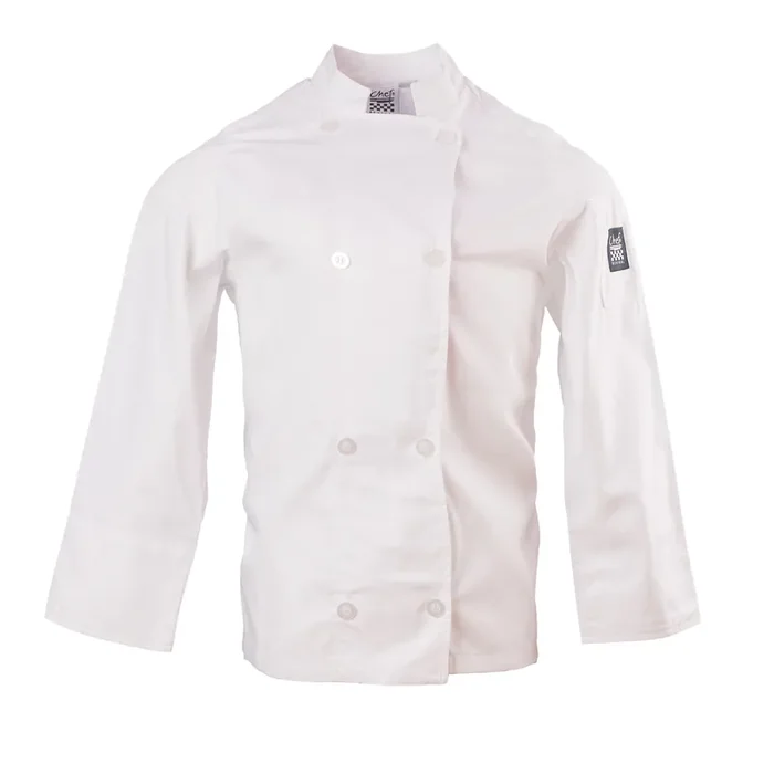 Chef Revival® J049-XL White X-Large Long Sleeve Crew Jacket